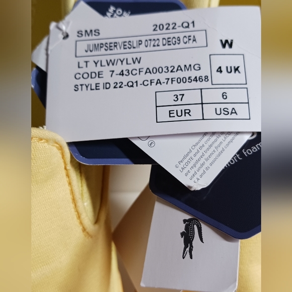 LACOSTE Women's Jump Serve Canvas Tonal Slip on, size 6 US, 37 EUR - Picture 8 of 8